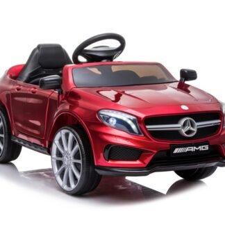 VENTA Coche infantil Mercedes LITTLE GLA45 AMG rojo pintado 12V + 2.4GHZ RC parental, eva, cuero -  INDA156-GLA45rd